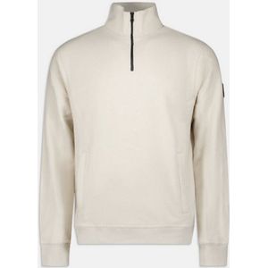 Airforce - Trui - Ecru - Lange Mouwen - Opstaande Kraag met Ritssluiting