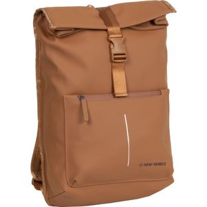 New Rebels William Baltimore Cognac 13L Rolltop Rugzak Waterafstotend Laptop 12