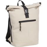 New Rebels Mart New York Beige 19L Rugtas Rolltop Waterafstotend Laptop 15.6