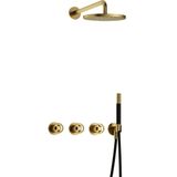 Hotbath - Cobber IBSW70 - Inbouw Doucheset - Geborsteld Messing PVD - Douchekranen