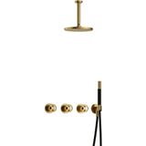 Hotbath - Cobber IBSW70 - Inbouw Doucheset - Geborsteld Messing PVD - Douchekranen