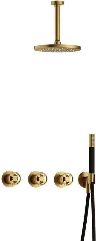 Hotbath - Cobber IBSW70 - Inbouw Doucheset - Geborsteld Messing PVD - Douchekranen