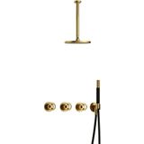 Hotbath - Cobber IBSW70 - Inbouw Doucheset - Geborsteld Messing PVD - Douchekranen