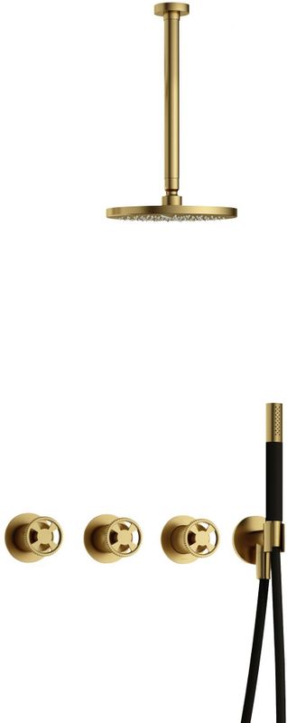 Hotbath - Cobber IBSW70 - Inbouw Doucheset - Geborsteld Messing PVD - Douchekranen