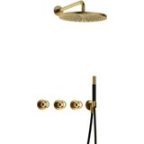 Hotbath - Cobber IBSW70 - Inbouw Doucheset - Geborsteld Messing PVD - Douchekranen