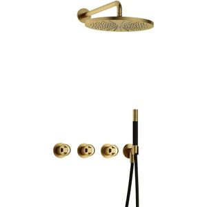 Hotbath - Cobber IBSW70 - Inbouw Doucheset - Geborsteld Messing PVD - Douchekranen