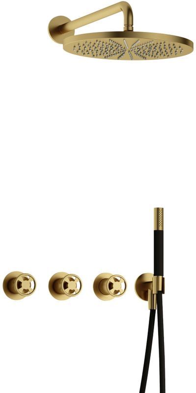 Hotbath - Cobber IBSW70 - Inbouw Doucheset - Geborsteld Messing PVD - Douchekranen