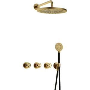 Hotbath - Cobber IBSW70 - Inbouw Doucheset - Geborsteld Messing PVD - Douchekranen