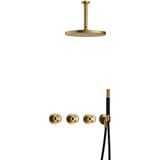 Hotbath - Cobber IBSW70 - Inbouw Doucheset - Geborsteld Messing PVD - Douchekranen