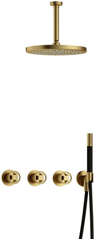 Hotbath - Cobber IBSW70 - Inbouw Doucheset - Geborsteld Messing PVD - Douchekranen