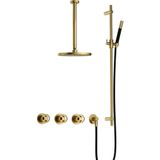 Hotbath - Cobber IBSW70 - Inbouw Doucheset - Geborsteld Messing PVD - Douchekranen