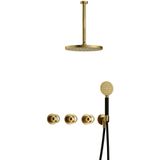 Hotbath - Cobber IBSW70 - Inbouw Doucheset - Geborsteld Messing PVD - Met 2 Stopkranen