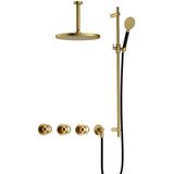 Hotbath - Cobber IBSW70 - Inbouw Doucheset - Geborsteld Messing PVD - Met 2 Stopkranen