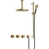 Hotbath - Cobber IBSW70 - Inbouw Doucheset - Geborsteld Messing PVD - Met 2 Stopkranen