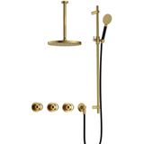 Hotbath - Cobber IBSW70 - Inbouw Doucheset - Geborsteld Messing PVD - Met 2 Stopkranen