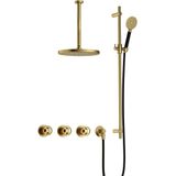 Hotbath - Cobber IBSW70 - Inbouw Doucheset - Geborsteld Messing PVD - Met 2 Stopkranen