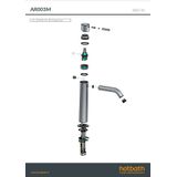 Hotbath Archie Wastafelmengkraan zonder waste Middel BGP Geborsteld Gunmetal PVD AR003MBGP