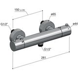 Hotbath Archie AR088 douchethermostaat RVS 316 - Geborsteld Messing PVD