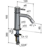 Hotbath Archie AR018 bidetkraan RVS 316 - Geborsteld Koper PVD