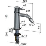 Bidetmengkraan hotbath archie geborsteld gunmetal pvd