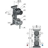 Hotbath Archie AR029 Inbouw mengkraan met 2-weg omstel - Geborsteld Messing PVD