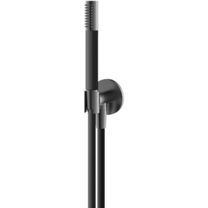 Handdouche hotbath archie met wandsteun uitlaat en doucheslang voor inbouwkraan geborsteld gunmetal pvd