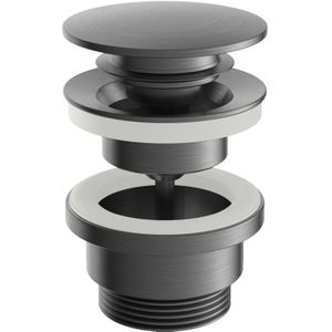 Plug Hotbath Archie Clickplug Schroef Rond Geborsteld Gunmetal PVD