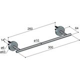 Hotbath - Archie - Handdoekhouder - Koper Geborsteld PVD - 30cm