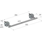Hotbath - Archie - Handdoekhouder - Koper Geborsteld PVD - 30cm