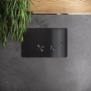 Hotbath Archie ARA320 Bedieningsplaat 2-knops RVS 316 - Geborsteld Gunmetal PVD - RVS 316 - Toiletten - Bedieningspanelen - 8720629192529