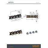 Hotbath Archie AR7070EXT inbouw douchethermostaat met 3 stopkranen horizontaal/verticaal RVS 316 - Geborsteld Messing PVD