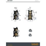 Hotbath Archie Afbouwdeel - 2 functies - omstel - inbouw thermostaat - geborsteld messing PVD AR7009EXTBBP