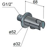 Hotbath Archie AR515 wandsteun + uitlaat RVS 316 - Geborsteld Messing PVD