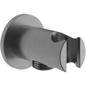 Hotbath Archie AR515 Wandsteun + Uitlaat RVS 316 - Geborsteld Gunmetal PVD - Kranen - Douchekranen - Douchekophouders & Uitlaten - 8720629193755