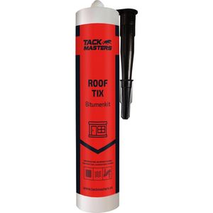 Tackmasters® Roof Tix Bitumenkit - 310ml Koker - Kit - Kitkoker - Bitumen - Dakleer - Dakbedekkingskit - Dak reparatiekit - Dakfolie - Noodreparatiekit - Lijm - Lijmkit - Reparatiekit - Kitpistool - Kitspuit