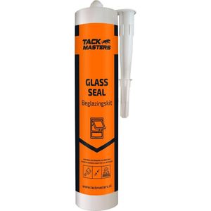 Tackmasters® Beglazingskit - Glass Seal - Zwart - 290ml Koker - Glas kit - Raam kit - Overschilderbare kit - Afdichtingskit
