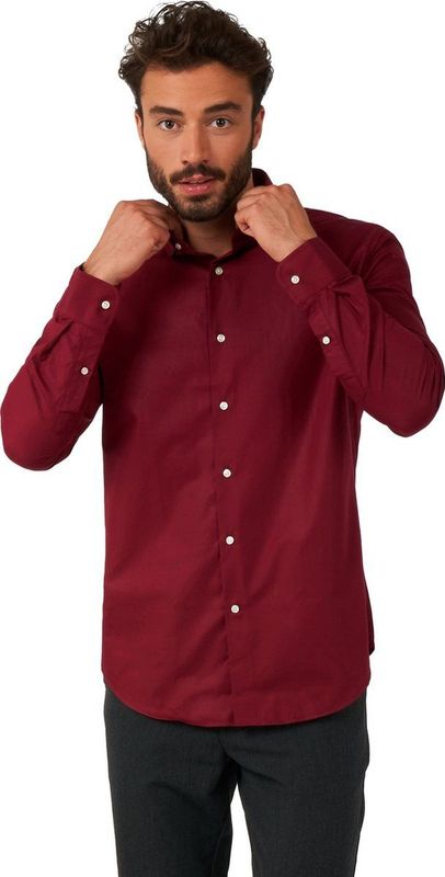 OppoSuits - Blazing Burgundy - Overhemd - Heren
