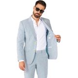 OppoSuits - Daily Seer Sucker - Carnavalskostuum - Lichtgrijs - Polyester