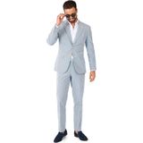 OppoSuits - Daily Seer Sucker - Carnavalskostuum - Lichtgrijs - Polyester