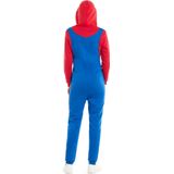 OppoSuits - Mario - Onesie - Rood/Blauw - Katoen/Polyester