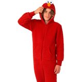 OppoSuits Elmo Onesie voor Jongen - Rood met Capuchon