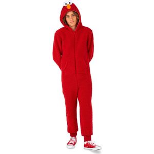 OppoSuits Elmo Onesie voor Jongen - Rood met Capuchon