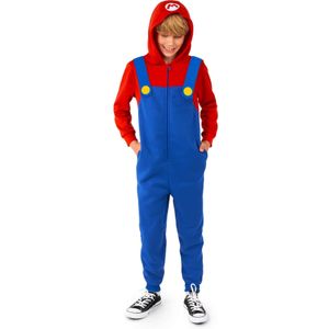 OppoSuits - Mario - Onesie - Rode & Blauwe - Voor Kinderen