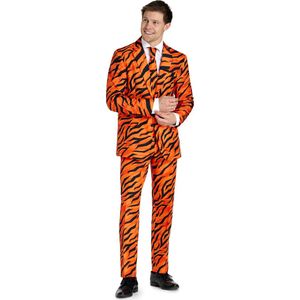 Suitmeister - Tiger Orange - Carnavalskostuum - Jasje, Broek, Stropdas