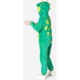 OppoSuits - Dino Onesie - Dinosaurus Fleece Jumpsuit - Carnavalskleding - Groen