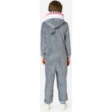 OppoSuits - Shark Onesie - Kinderen - Zacht Fleece - Capuchon met Vin