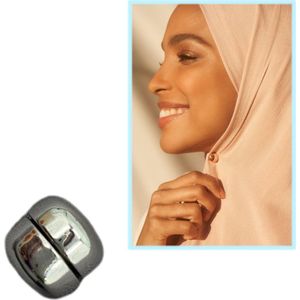 Fako Bijoux® - Hoofddoek Magneet - Magneetbroche - Magnetische Broche - Magneet Broche - Sjaal - Hijab - Abaya - 12mm - Zilver