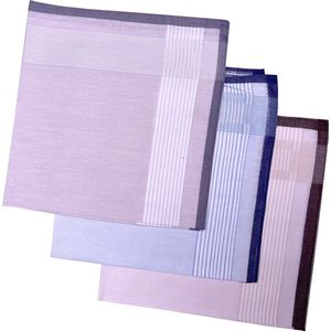 Fako Fashion® - Heren Zakdoeken - Zakdoek - 100% Katoen - 40x40cm - Serie 10 - 3 Stuks