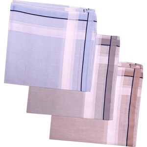 Fako Fashion® - Heren Zakdoeken - Zakdoek - 100% Katoen - 40x40cm - Serie 13 - 3 Stuks
