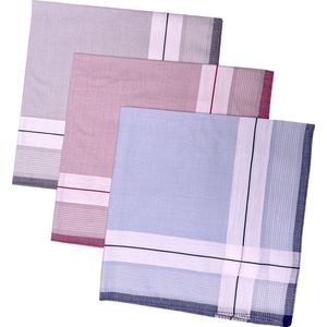 Fako Fashion® - Heren Zakdoeken - Zakdoek - 100% Katoen - 40x40cm - Serie 9 - 3 Stuks